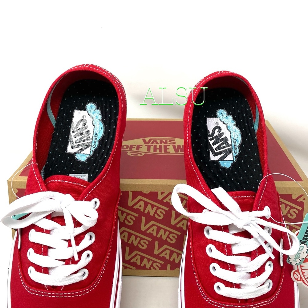 VANS ComfyCush AUTHENTIC Racing Red Canvas Men’s - Picture 5 of 10